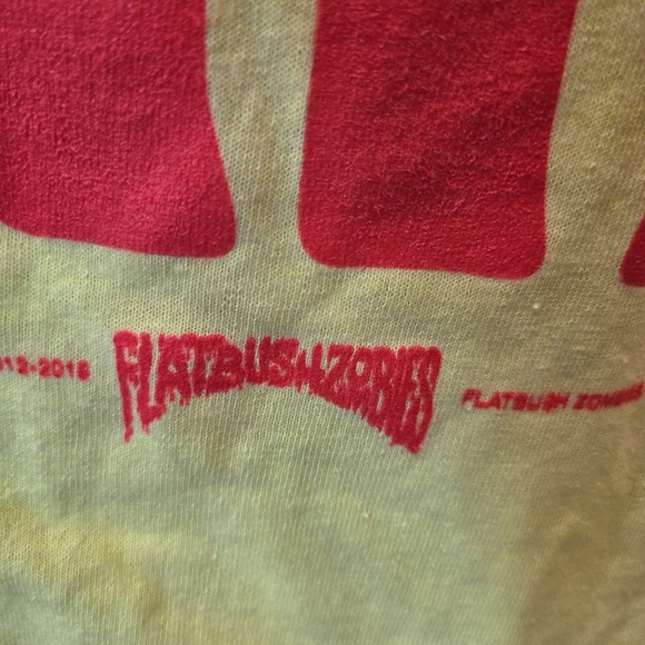 Flatbush Zombies Acid Eyes Tee Men's 2xl Neon Yellow Open Your Mind - Picture 8 of 13